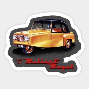 The Legendary Reliant Regal Vintage Car by MotorManiac Sticker